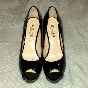 Guess Black Patent Leather Heels